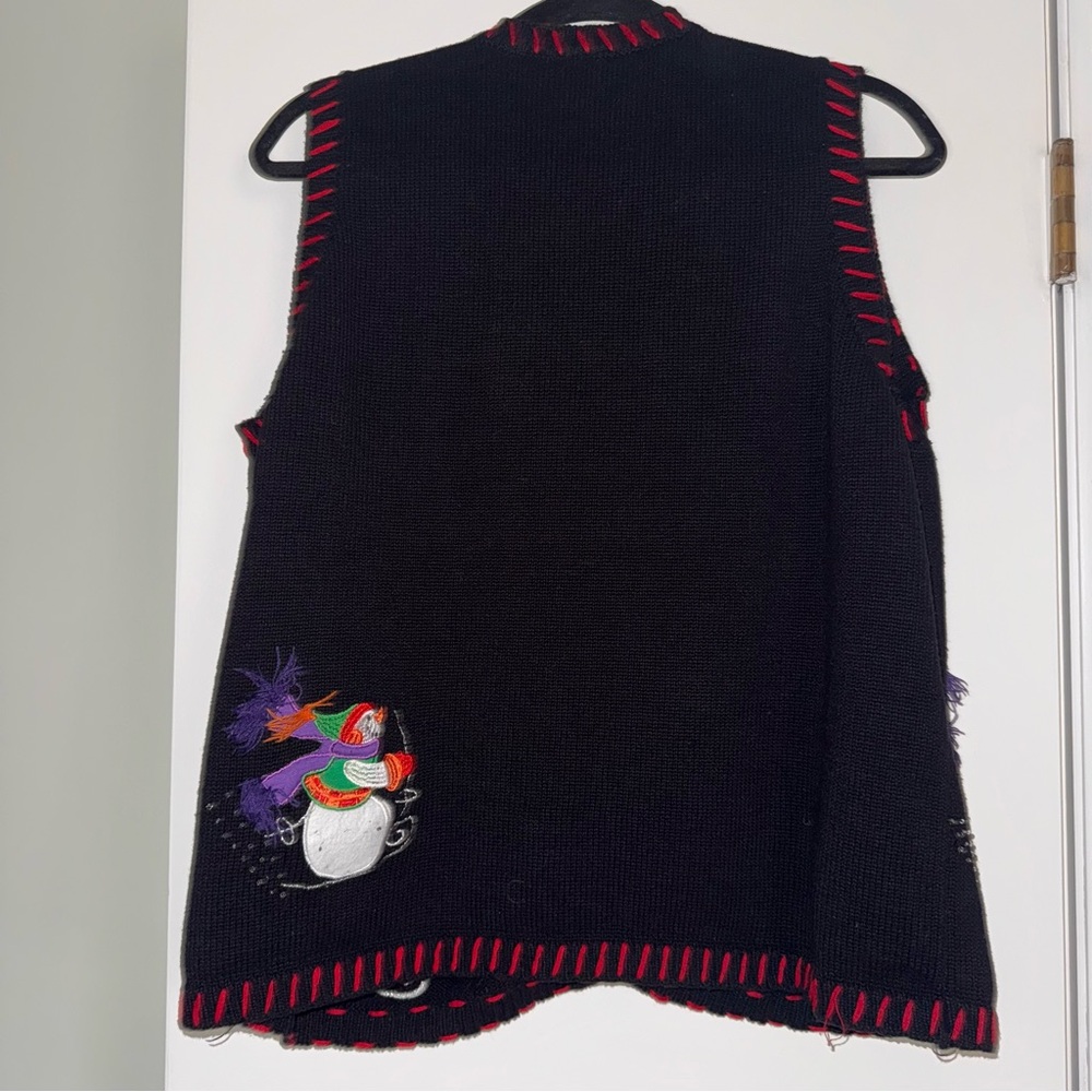 Holiday Editions Black Snowman Vest - Picture 11 of 14